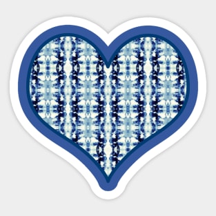 Tie Dye Blues Love Sticker